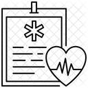 Carte Medicale Recu Medical Rapport De Medecine Icon