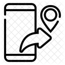 Navigation Cartographique Sur Smartphone Icône