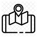 Navigation Cartographique Sur Smartphone Icône