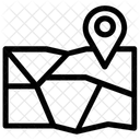 Navigation Sur La Carte Emplacement Epingle De La Carte Icône