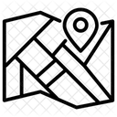 Navigation Sur La Carte Emplacement Epingle De La Carte Icône