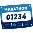 Marathon Numero Course Icône