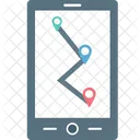 Dispositif De Cartographie Controle De Distance Distance De Deplacement Icône