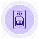 Sim Integre Couleur Cercle Icone Icon
