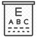 Tableau De Snellen Tableau De Test De La Vue Icône