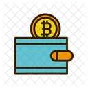 Carteira Bitcoin Carteira Criptografia Ícone