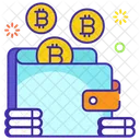 Carteira Bitcoin Carteira Digital Bolsa Blockchain Ícone