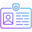 Cartao De Identificacao De Estudante Ícone