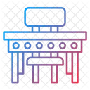 Escrivaninha Mesa Mesa De Estudo Ícone