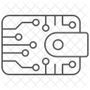 Icone De Linha Fina De Tributacao De Criptografia Ícone