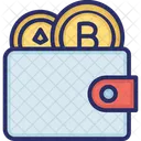 Carteira Carteira De Criptomoeda Moedas Ícone