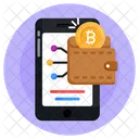 Carteira Bitcoin Carteira Digital Bolsa Blockchain Ícone