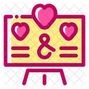 Cartel De Boda Cartel De Matrimonio Tablero De Boda Icono