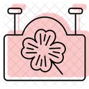 Pubs Irlandeses Signo Color Sombra Icono Delgada Icono