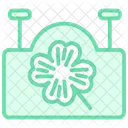 Icono De Linea Duotono Signo De Pubs Irlandeses Icono