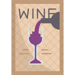 Cartel de vino  Icono