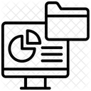 Cartella Del Computer Archiviazione Di File Dati Statistici Icon