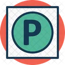 Parcheggiare Lauto Parcheggio Segno Icon