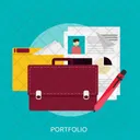 Portafolio Bolsa Documento Icono