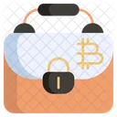 Cartera De Bitcoins Bolsa De Bitcoins Maleta De Bitcoins Icono