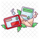 Cartao De Felicitacoes Natal Celebracao Ícone