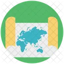 World Map Paper Icon