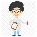 Cartoon Boy Scientist  Icon