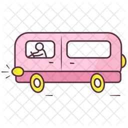 Cartoon Bus Icon - Download in Doodle Style
