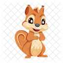 Cartoon-Eichhörnchen  Symbol