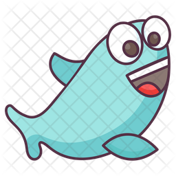 Free Cartoon Fish Colored Outline Icon Available In Svg Png Eps Ai Icon Fonts