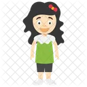 Girl Daughter Black Icon