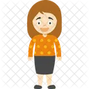 Girl Daughter Black Icon