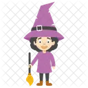 Girl Witch Kids Icon