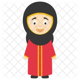 Cartoon Muslim Girl  Icon