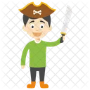 Pirate Boy Funny Icon