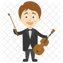 Violinist Boy Violin Icon
