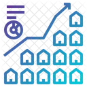 Negocios Casa Estatisticas Ícone