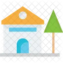 Casa com jardim  Ícone