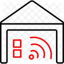 Casa Con Wifi Hogar Red Domestica Icono