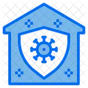 Casa Escudo Virus Icono