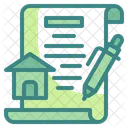 Contrato De Casa Contrato De Vivienda Propiedad Hipotecaria Icono