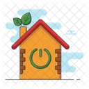 Casa de energía verde  Icono