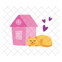 Casa Para Mascotas Casa Para Gatos Mascota Icono