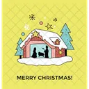 Natal Casa Feliz Ícone
