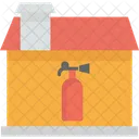Casa em chamas  Ícone