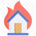 Casa En Llamas Llama Fuego Icon