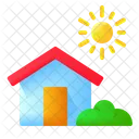 Casa Hogar Brillante Icono