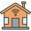 Casa Inalambrica Hogar Wifi Inteligente Icono