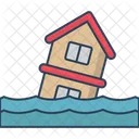 Casa Inundada Inundacion De La Casa Danos Por Agua Icon