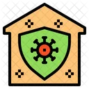 Casa Escudo Virus Icono